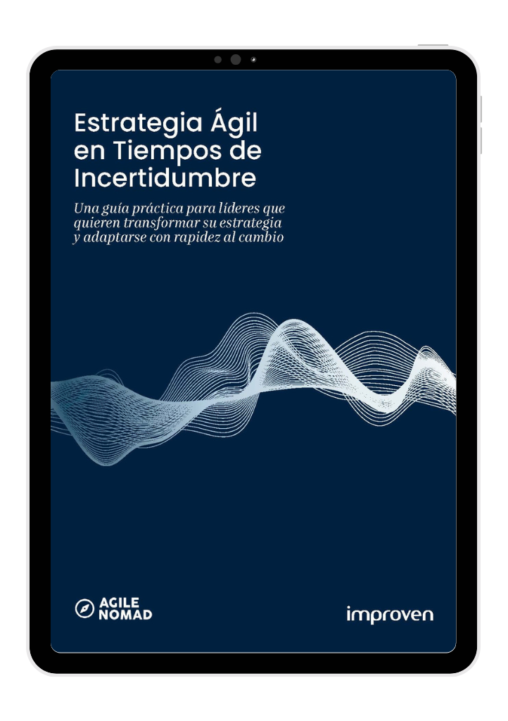 Mockup de un ipad con la portada del ebook